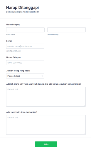 Formulir Tanggapan Undangan Acara