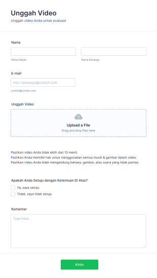 Formulir Tanggapan Video Form Template
