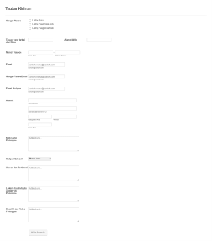 Formulir Tautan Kiriman Form Template