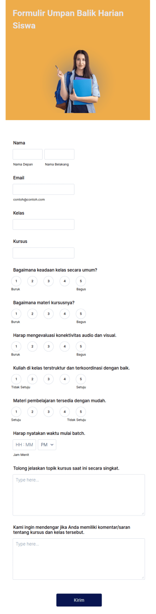 Formulir Umpan Balik Harian Siswa