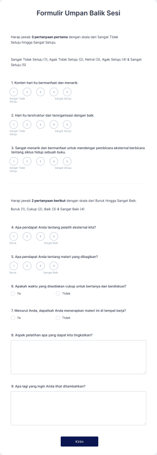 Formulir Umpan Balik Sesi