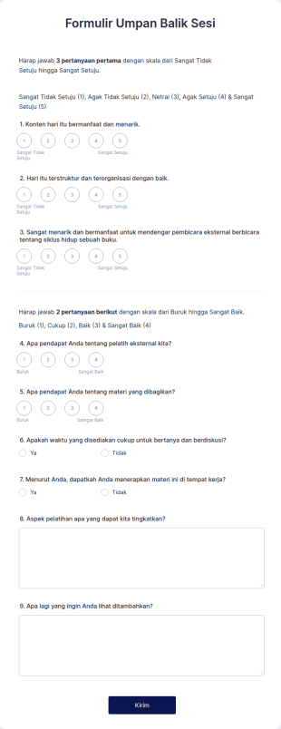 Formulir Umpan Balik Sesi