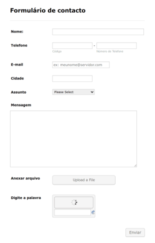 Formulário De Contacto Form Template