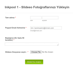 Fotoğraf Yükleme Form Şablonu