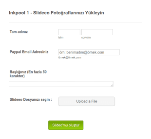 Fotoğraf Yükleme Form Şablonu