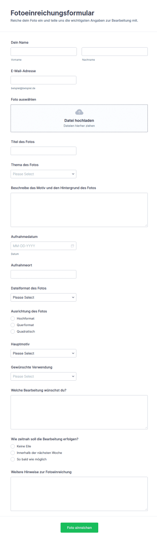 Fotoupload Formular
