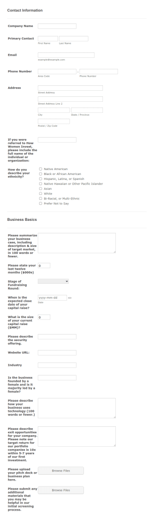 Founder Introduction Form Template