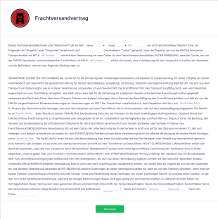 Frachtversandvertrag