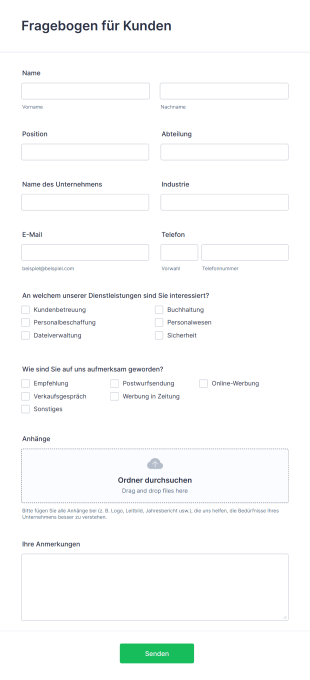 Fragebogen Für Kunden