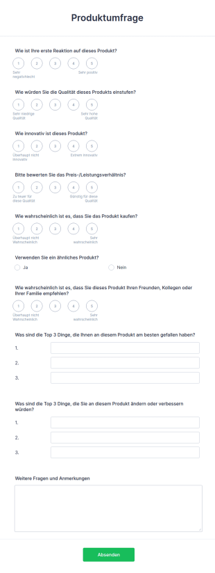 Produktumfrage