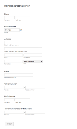 Fragebogen Zum Gesundheitszustand Für Fitnessstudios Form Template
