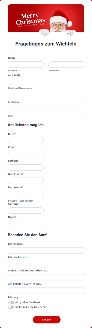 Fragebogen Zum Wichteln