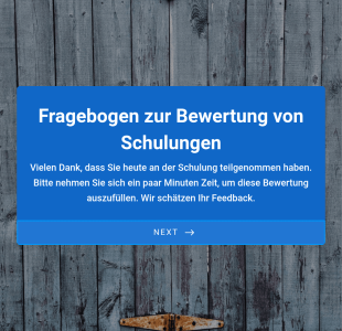 Fragebogen Zur Bewertung Von Schulungen