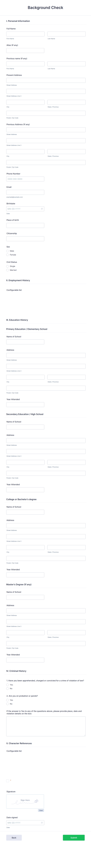 Free Background Check Authorization Form Template