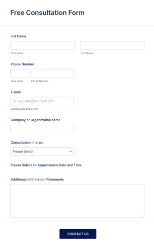 Free Client Consultation Form Template