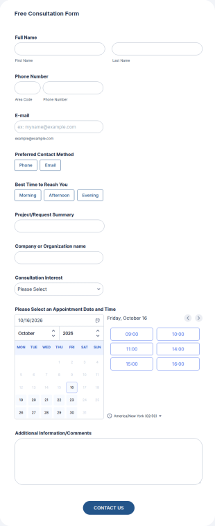 Free Client Consultation Form Template