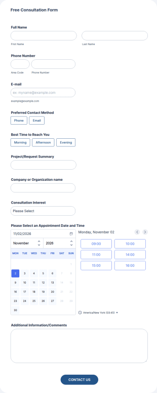 Free Client Consultation Form Template