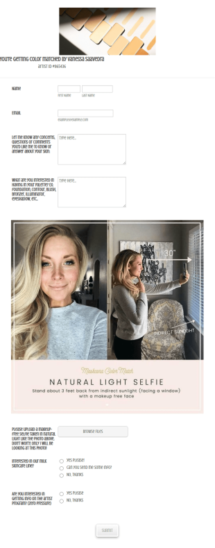 FREE Custom Color Match Form Template