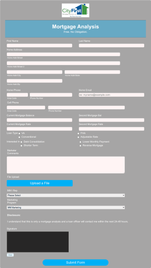 Free Mortgage Analysis Form Template