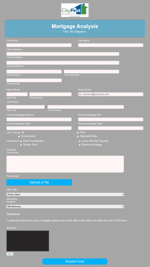 Free Mortgage Analysis Form Template