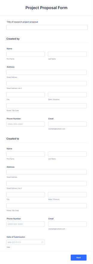 Free Project Proposal Form Template | Jotform