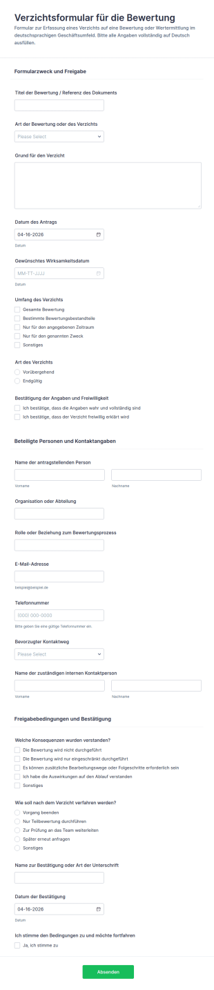 Freigabeformular Für Leistungsbeurteilungen