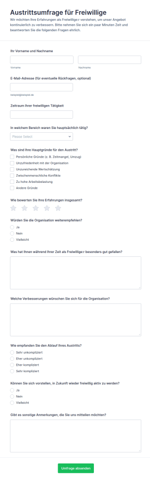 Freiwilligen Austrittsbefragung