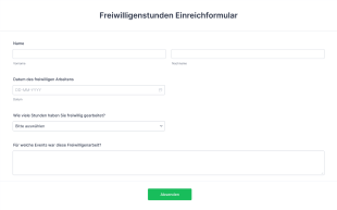 Freiwilligenstunden Einreichformular