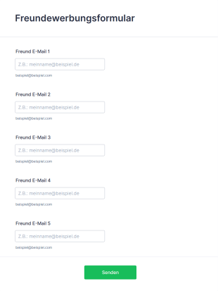 Freundewerbungsformular Form Template