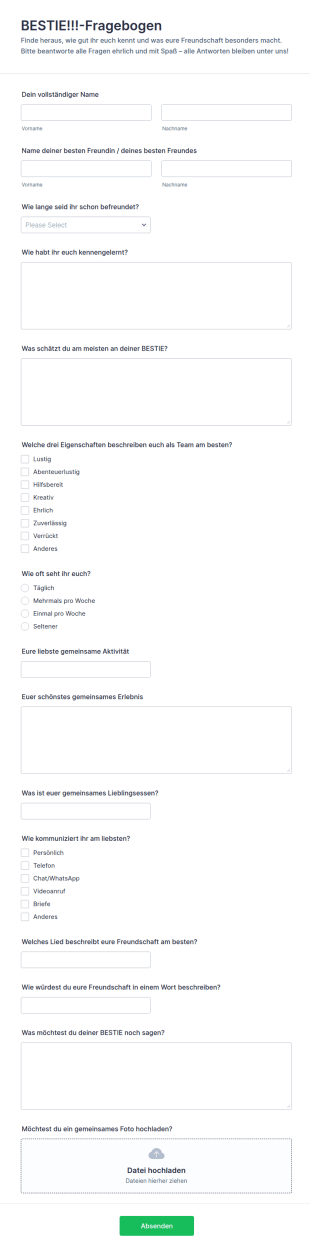 Freundschafts Umfrage