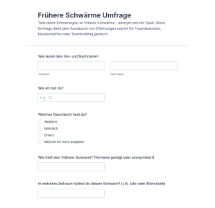 Frühere Schwärme Umfrage