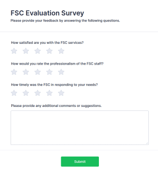 FSC Evaluation Survey Form Template