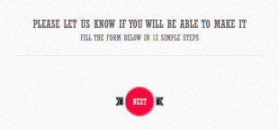 Fullscreen Event RSVP Responsive Form Template
