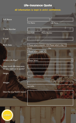 Life Insurance Intake Form Template