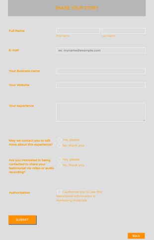 Share Your Story Form Template