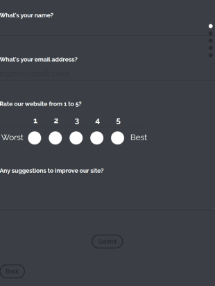 Responsive Survey Form Template