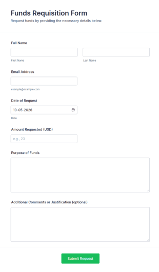 Funds Requisition Form Template