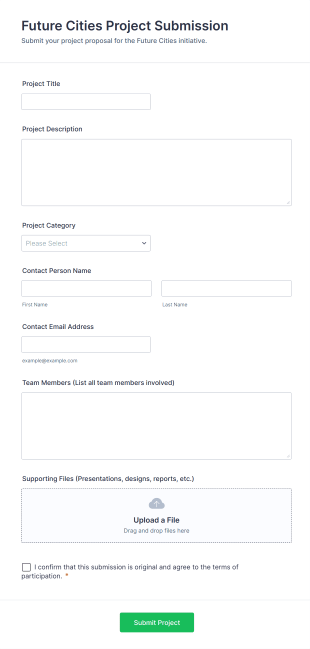 Future Cities Project Submission Form Template