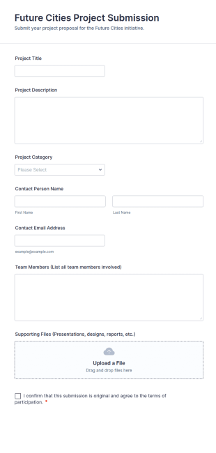 Future Cities Project Submission Form Template