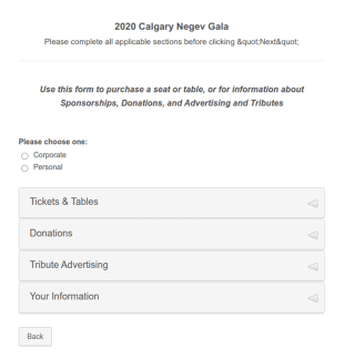 Gala Attendance Form Template