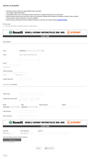 Garanti Talep Form Şablonu