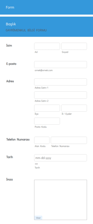 Garimenkul Bilgi Talep Form Şablonu