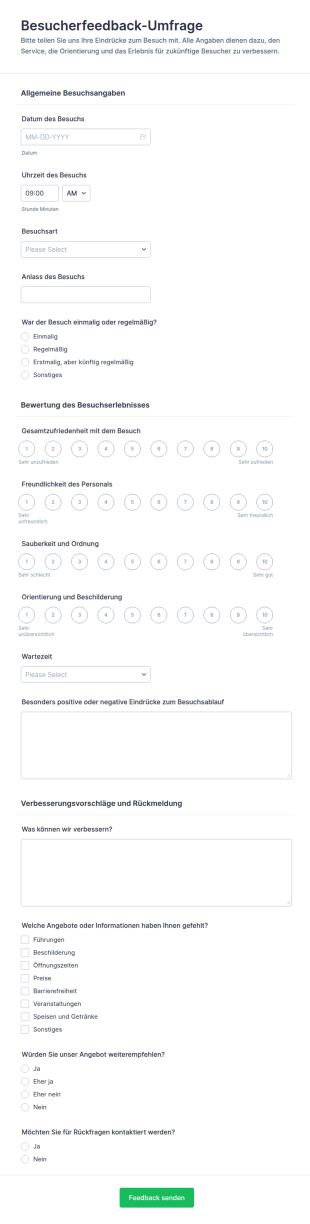 Gästefeedback Umfrage