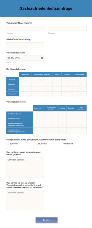 Gästezufriedenheitsumfrage
