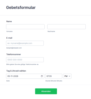 Gebetsformular