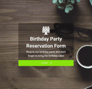 Geburtstagsfeier Reservierungsformular Form Template