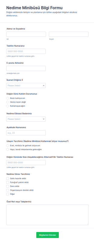 Gelin Damat Nedeni Form Şablonu