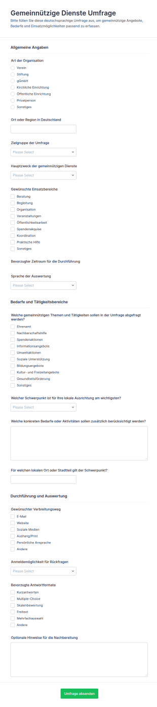 Gemeinschaftsdienst Umfrage