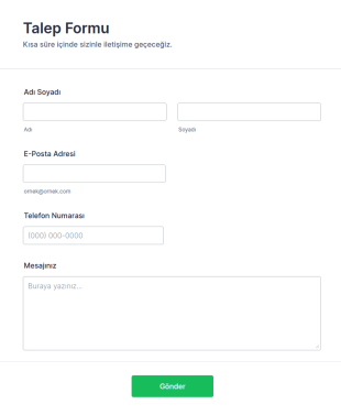 Genel Talep Form Şablonu