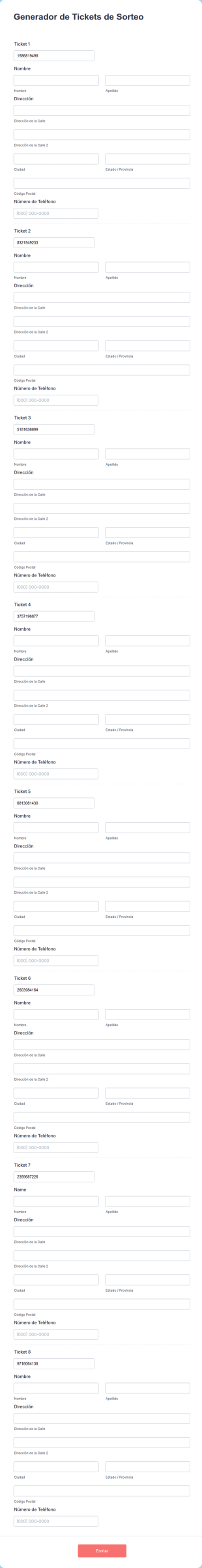 Generador De Tickets De Sorteo